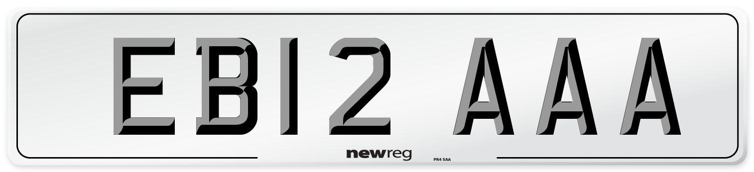 EB12 AAA Number Plate from New Reg